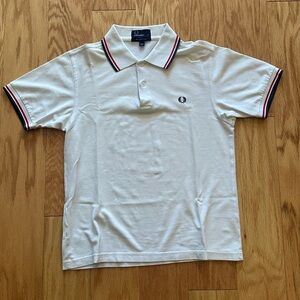 Fred Perry White and Red Polo Shirt